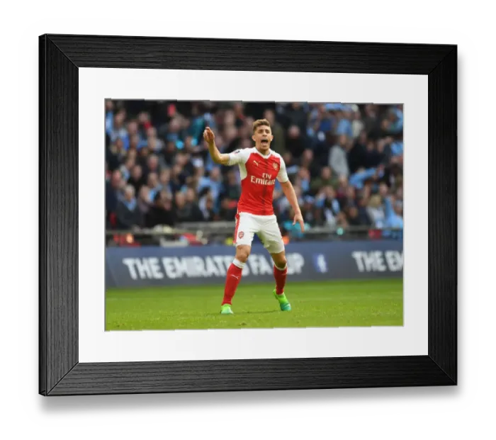 Framed Print : Arsenal's Gabriel Faces Manchester City in FA Cup Semi-Final Showdown