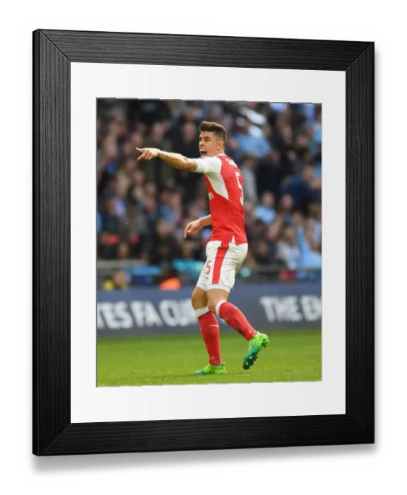 Framed Print : Gabriel vs Manchester City: FA Cup Semi-Final Showdown