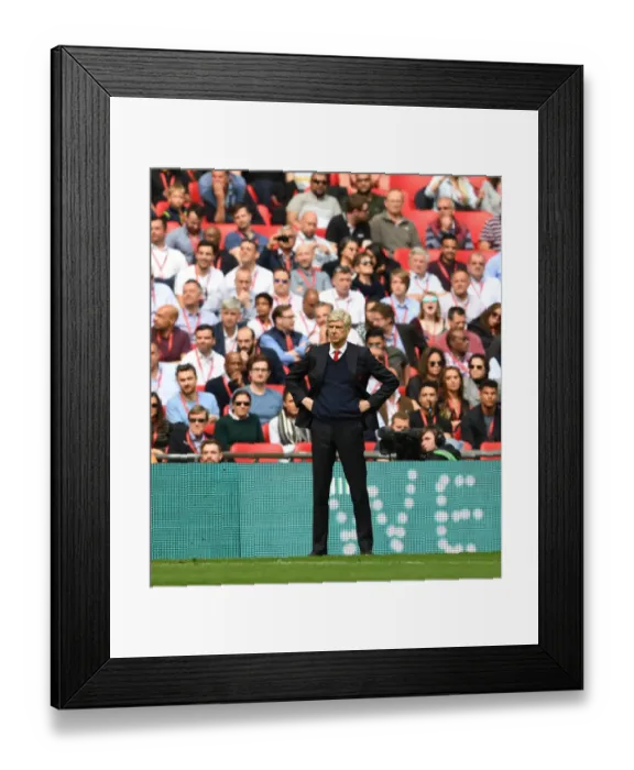 Framed Print : Arsene Wenger at the FA Cup Semi-Final: Arsenal vs Manchester City