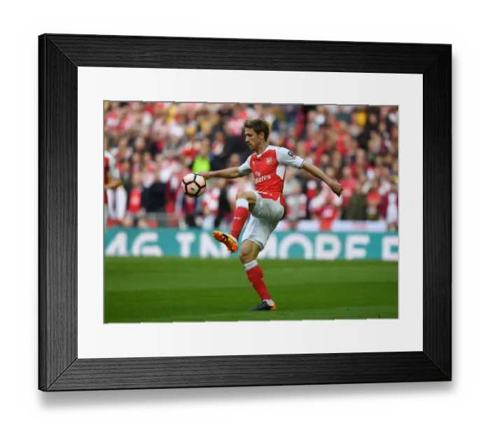 Framed Print : Nacho Monreal in Action: Arsenal vs Manchester City - FA Cup Semi-Final, 2017