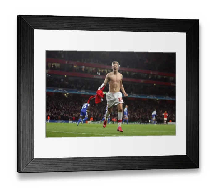 Framed Print : Bendtner's Thrilling Goal: Arsenal Takes 1-0 Lead Against Dynamo Kyiv in Champions League, 2008 Framed Print : Bendtner's Thrilling Goal: Arsenal Takes 1-0 Lead Against Dynamo Kyiv in Champions League, 2008