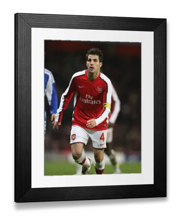 Framed Print : Cesc Fabregas Leads Arsenal to Historic 1-0 Champions League Victory over Dynamo Kyiv, Emirages Stadium, 2008 Framed Print : Cesc Fabregas Leads Arsenal to Historic 1-0 Champions League Victory over Dynamo Kyiv, Emirages Stadium, 2008