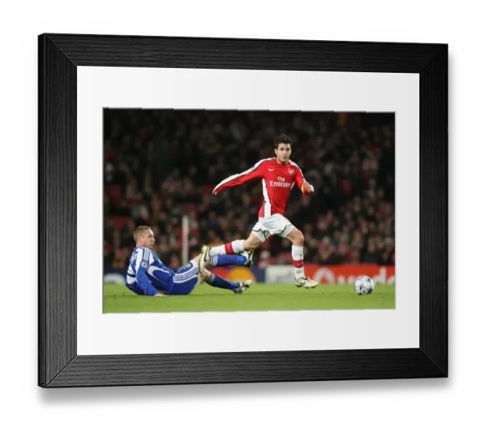Framed Print : Cesc Fabregas (Arsenal) Tiberiu Ghioane (Dynamo Kyiv)
