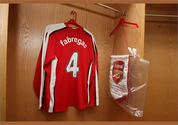 Arsenal captain Cesc Fabregas shirt in the dressing
