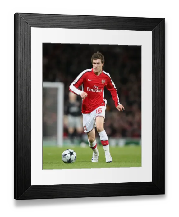Framed Print : Arsenal's Aaron Ramsey Scores the Winner Against Dynamo Kyiv in the UEFA Champions League, Emirates Stadium, 2008
