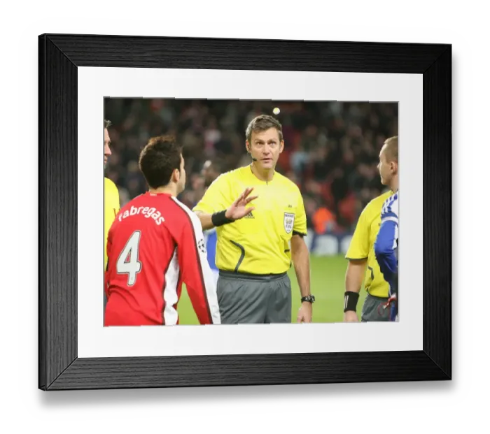 Framed Print : Referee Alain Hamer tosses the coin