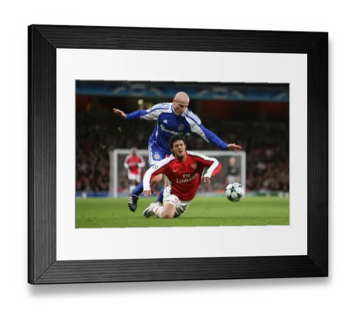 Framed Print : Carlos Vela (Arsenal) Malkhaz Asatini (Dynamo Kyiv)