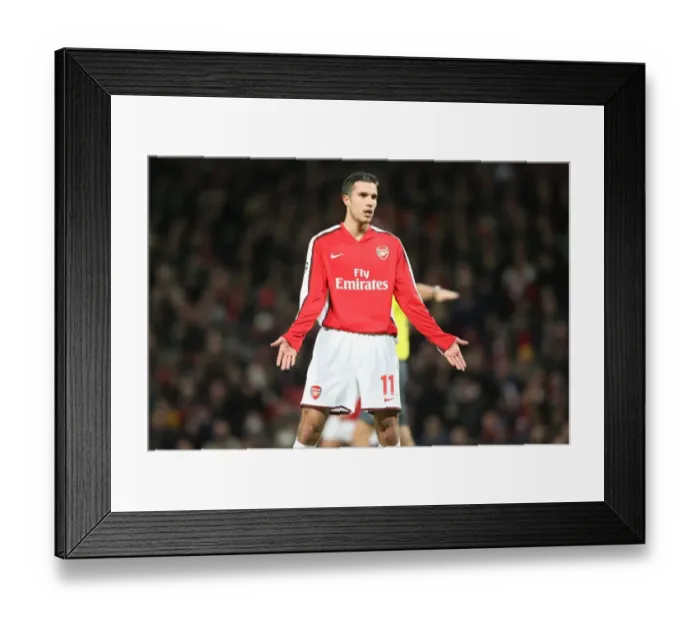 Framed Print : Robin van Persie's Goal: Arsenal's 1-0 Victory Over Dynamo Kyiv in the UEFA Champions League, Emirates Stadium, 2008 Framed Print : Robin van Persie's Goal: Arsenal's 1-0 Victory Over Dynamo Kyiv in the UEFA Champions League, Emirates Stadium, 2008