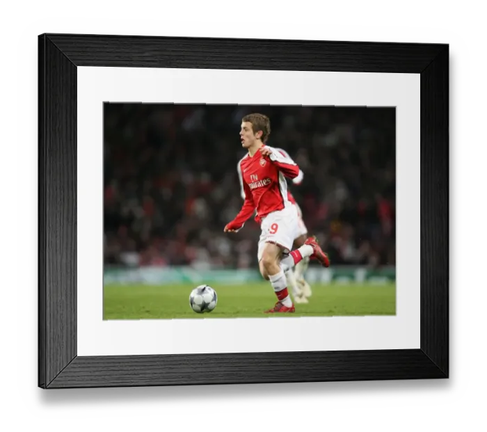 Framed Print : Jack Wilshere in Action: Arsenal's Victory Over Dynamo Kyiv, 1:0, UEFA Champions League, Group G, Emirates Stadium, London, 2008 Framed Print : Jack Wilshere in Action: Arsenal's Victory Over Dynamo Kyiv, 1:0, UEFA Champions League, Group G, Emirates Stadium, London, 2008