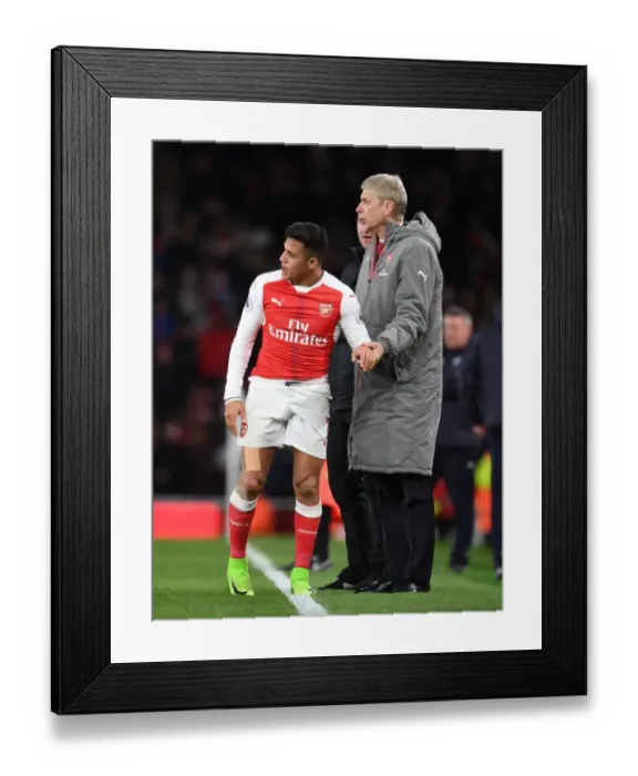 Framed Print : Arsene Wenger and Alexis Sanchez: A Focused Duo During Arsenal's Battle Against Leicester City (2016-17) Framed Print : Arsene Wenger and Alexis Sanchez: A Focused Duo During Arsenal's Battle Against Leicester City (2016-17)