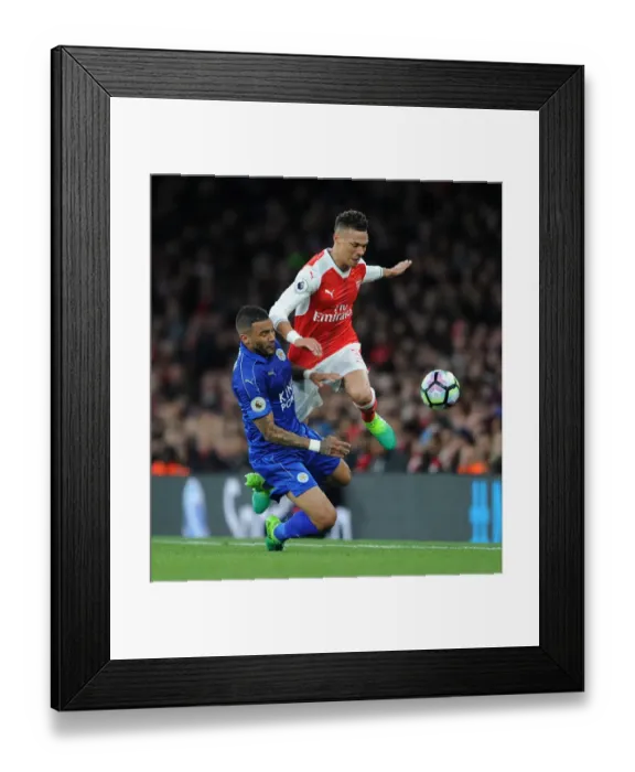 Framed Print : Arsenal vs. Leicester City: Intense Battle Between Kieran Gibbs and Danny Simpson (Premier League, 2016-17) Framed Print : Arsenal vs. Leicester City: Intense Battle Between Kieran Gibbs and Danny Simpson (Premier League, 2016-17)