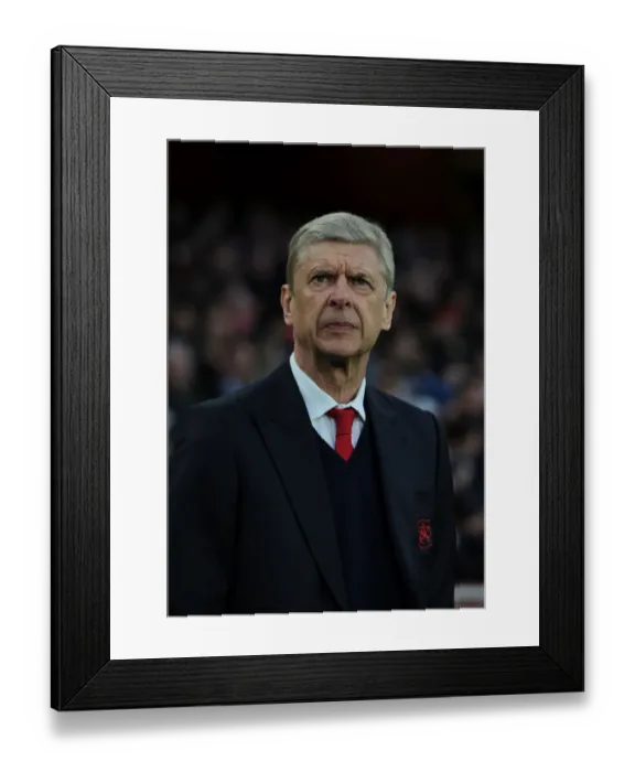 Framed Print : Arsene Wenger: Arsenal Manager, 2016-17 Season - Arsenal vs. Leicester City
