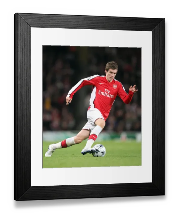 Framed Print : Aaron Ramsey Scores the Thrilling 1-0 Winner for Arsenal against Dynamo Kiev in the UEFA Champions League, Group G (November 25, 2008) Framed Print : Aaron Ramsey Scores the Thrilling 1-0 Winner for Arsenal against Dynamo Kiev in the UEFA Champions League, Group G (November 25, 2008)