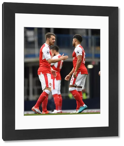 Arsenal Stars Ramsey and Oxlade-Chamberlain Before Tottenham Clash (2016-17)