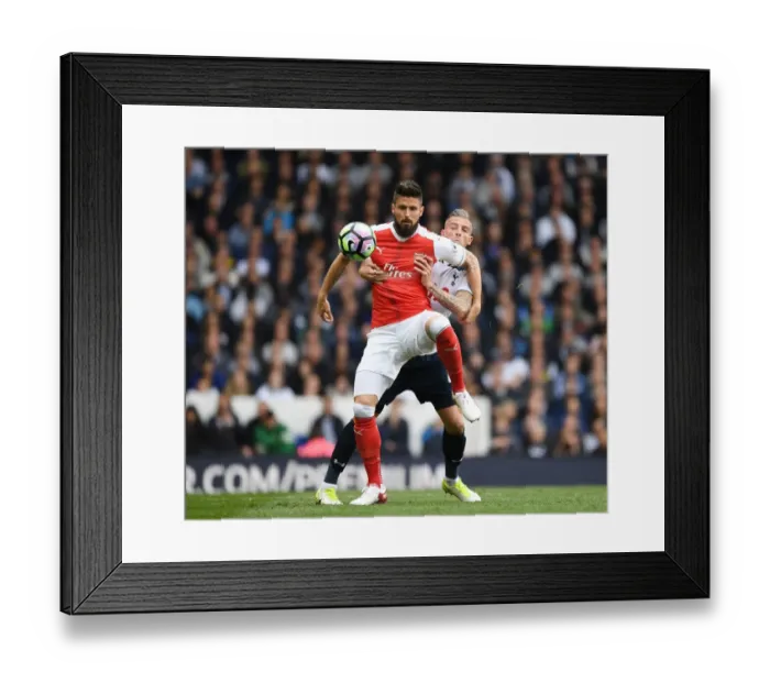 Framed Print : Clash of Titans: Giroud vs Alderweireld - Tottenham vs Arsenal, Premier League 2016-17 Framed Print : Clash of Titans: Giroud vs Alderweireld - Tottenham vs Arsenal, Premier League 2016-17