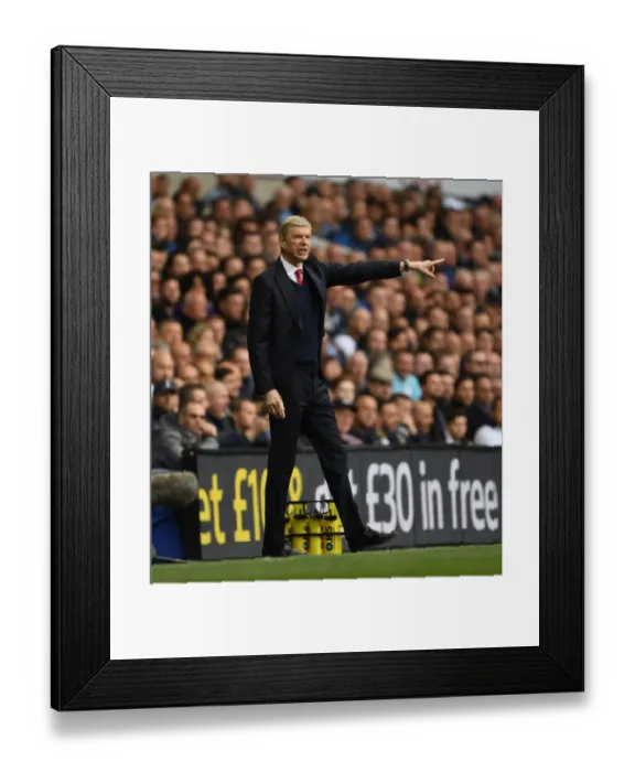 Framed Print : Arsene Wenger at White Hart Lane: Tottenham vs. Arsenal, Premier League 2016-17