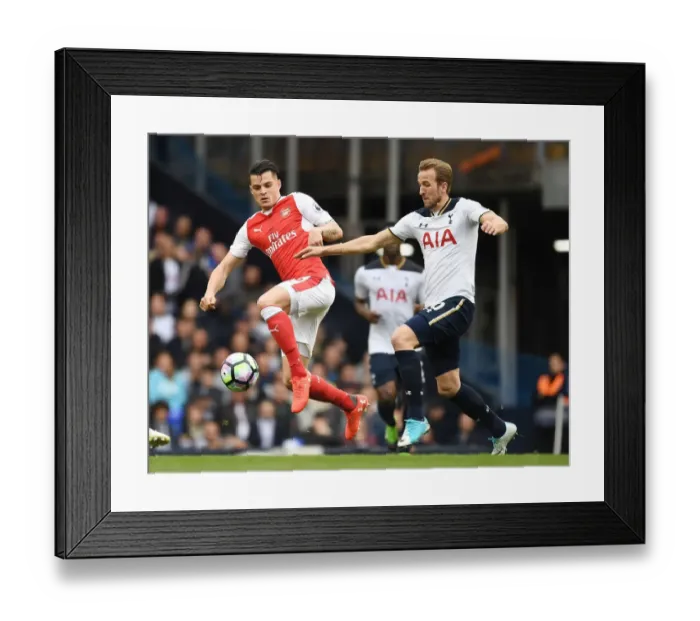 Framed Print : Xhaka vs Kane: Battle in the Heart of North London Derby, Premier League 2016-17 Framed Print : Xhaka vs Kane: Battle in the Heart of North London Derby, Premier League 2016-17
