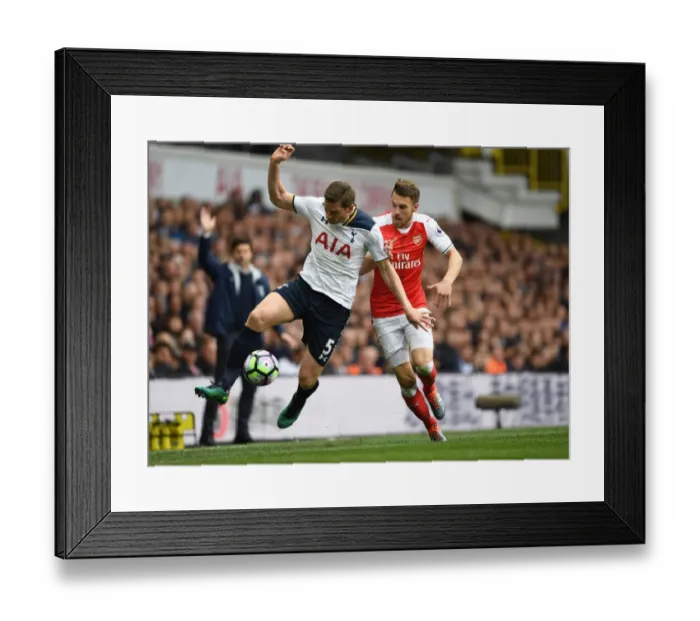 Framed Print : Clash of Titans: Ramsey vs Vertonghen in the Premier League Battle between Arsenal and Tottenham Framed Print : Clash of Titans: Ramsey vs Vertonghen in the Premier League Battle between Arsenal and Tottenham