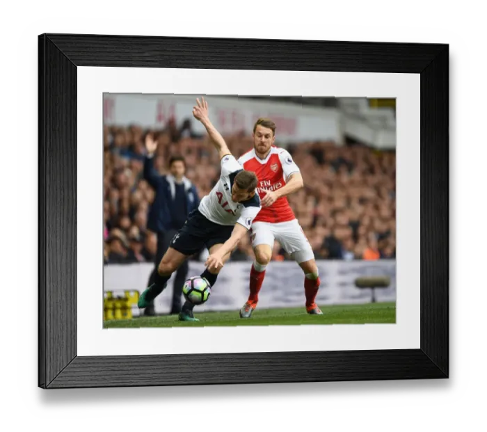 Framed Print : Clash of Titans: Ramsey vs. Vertonghen - Tottenham vs. Arsenal, Premier League 2016-17 Framed Print : Clash of Titans: Ramsey vs. Vertonghen - Tottenham vs. Arsenal, Premier League 2016-17