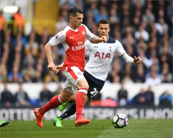 Granit Xhaka in Action: Tottenham Hotspur vs. Arsenal, Premier League 2016-17