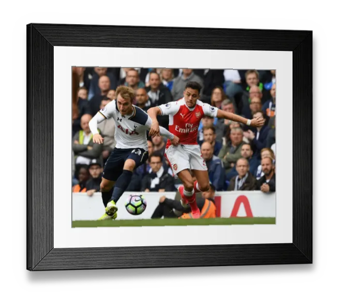 Framed Print : Sanchez vs. Eriksen: A Premier League Rivalry - Arsenal vs. Tottenham Framed Print : Sanchez vs. Eriksen: A Premier League Rivalry - Arsenal vs. Tottenham