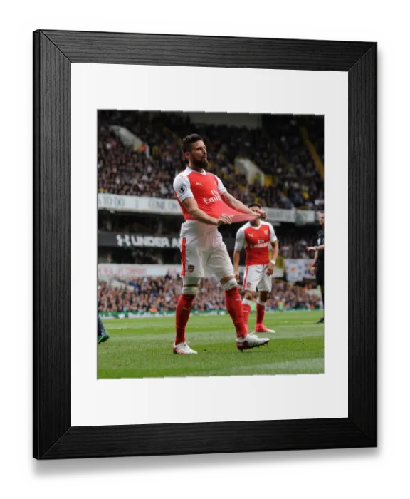 Framed Print : Giroud in Action: Arsenal vs. Tottenham Premier League Rivalry, 2016-17 Framed Print : Giroud in Action: Arsenal vs. Tottenham Premier League Rivalry, 2016-17