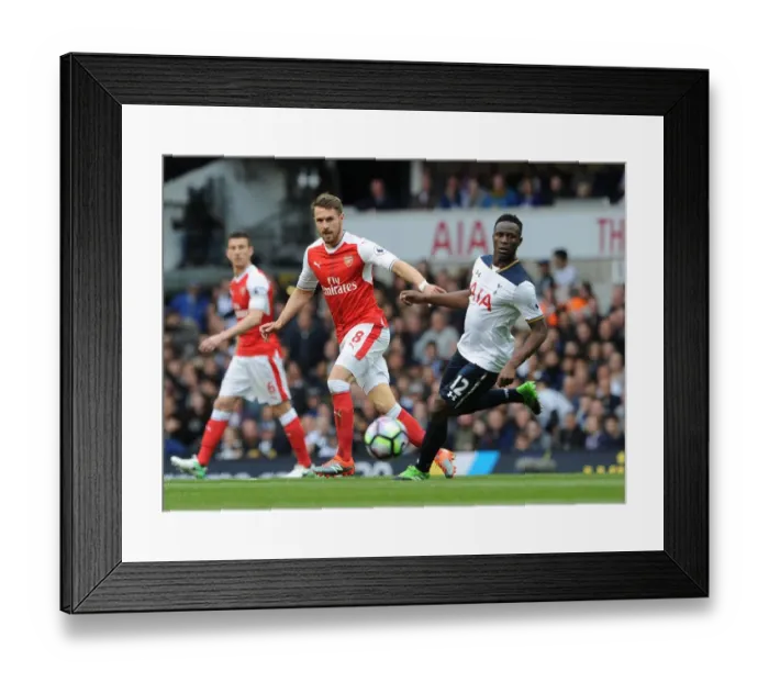 Framed Print : Ramsey vs. Wanyama: Intense Battle in the Midfield - Tottenham Hotspur vs. Arsenal, Premier League 2016-17