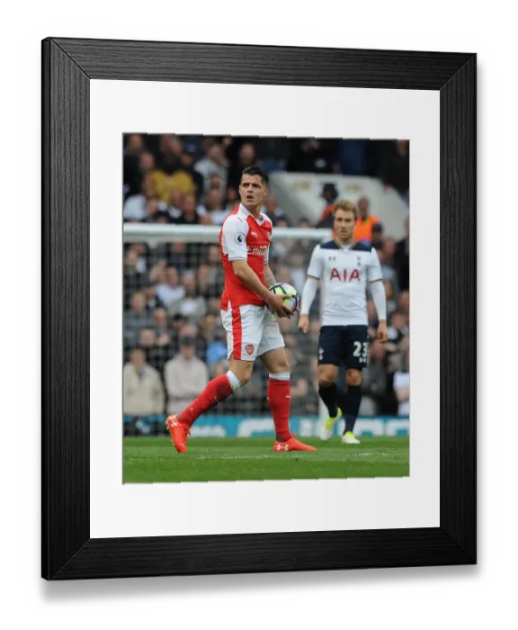 Framed Print : Granit Xhaka: Battle in the Derby - Arsenal vs. Tottenham, 2016-17 Premier League Framed Print : Granit Xhaka: Battle in the Derby - Arsenal vs. Tottenham, 2016-17 Premier League