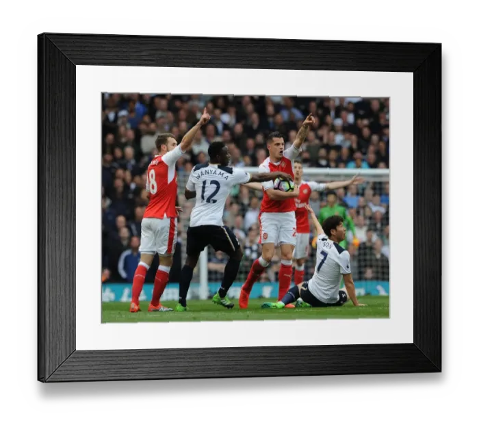 Framed Print : Xhaka Holds Off Son and Wanyama: Intense Battle in the Midfield - Tottenham vs Arsenal (2016-17) Framed Print : Xhaka Holds Off Son and Wanyama: Intense Battle in the Midfield - Tottenham vs Arsenal (2016-17)
