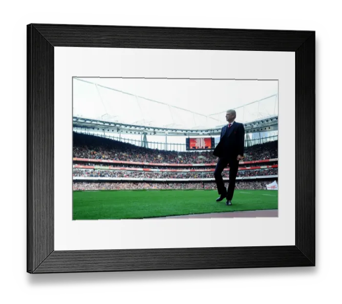 Framed Print : Arsene Wenger's Exultation: Arsenal's Premier League Triumph Over Manchester United (2016-17) - Granit Xhaka's Goal