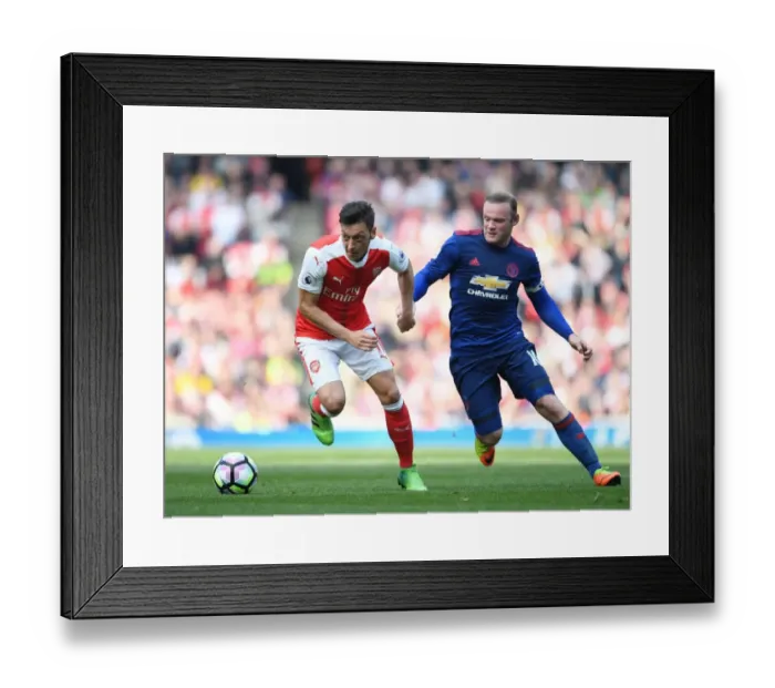Framed Print : Mesut Ozil Outsmarts Wayne Rooney: Arsenal's Masterclass vs Manchester United, Premier League 2016-17 Framed Print : Mesut Ozil Outsmarts Wayne Rooney: Arsenal's Masterclass vs Manchester United, Premier League 2016-17