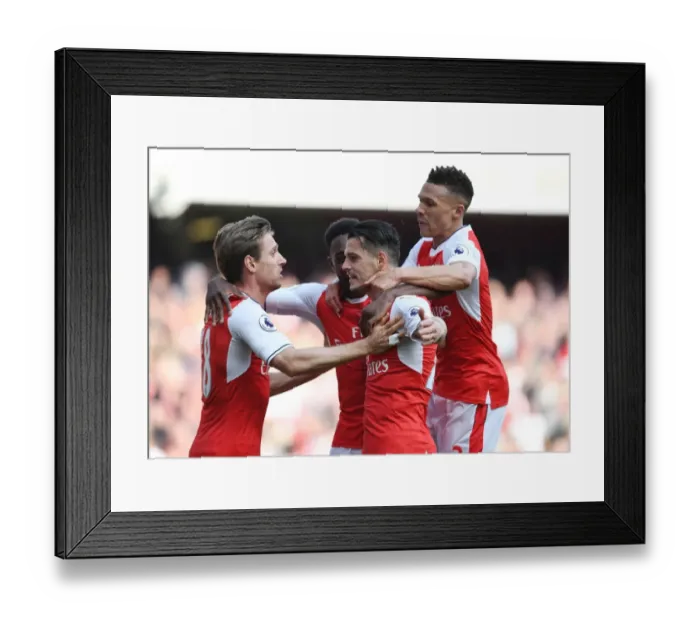 Framed Print : Arsenal's Unlikely Heroes: Xhaka, Gibbs, Monreal, and Welbeck Secure Victory Against Manchester United (2016-17) Framed Print : Arsenal's Unlikely Heroes: Xhaka, Gibbs, Monreal, and Welbeck Secure Victory Against Manchester United (2016-17)