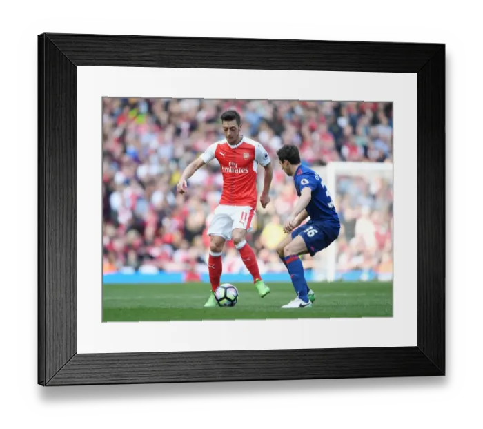 Framed Print : Mesut Ozil vs Michael Carrick: Battle in the Midfield - Arsenal v Manchester United, Premier League 2016-17