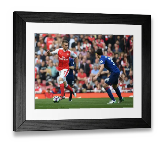 Framed Print : Clash of Stars: Ramsey vs. Darmian - Arsenal vs. Manchester United, Premier League 2016-17
