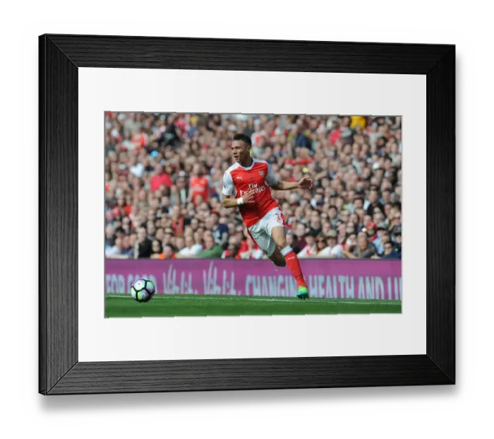 Framed Print : Arsenal vs Manchester United: Kieran Gibbs in Action, Premier League 2016-17 Framed Print : Arsenal vs Manchester United: Kieran Gibbs in Action, Premier League 2016-17