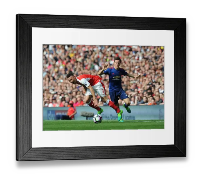 Framed Print : Clash of the Wingers: Gibbs vs. Herrera - Arsenal vs Manchester United (2016-17)
