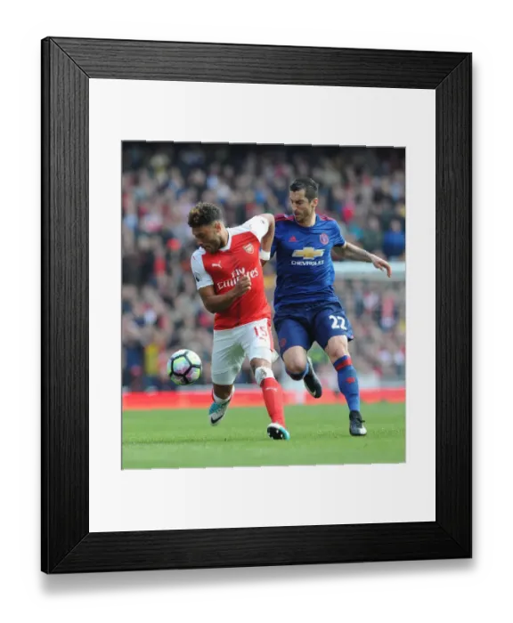 Framed Print : Clash of Stars: Oxlade-Chamberlain vs Mkhitaryan - Arsenal vs Manchester United, Premier League 2016-17 Framed Print : Clash of Stars: Oxlade-Chamberlain vs Mkhitaryan - Arsenal vs Manchester United, Premier League 2016-17