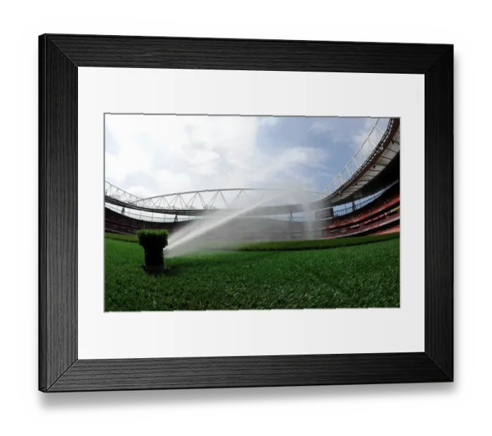 Framed Print : Arsenal vs Manchester United: Pitch Prepared for Premier League Showdown (2016-17) Framed Print : Arsenal vs Manchester United: Pitch Prepared for Premier League Showdown (2016-17)