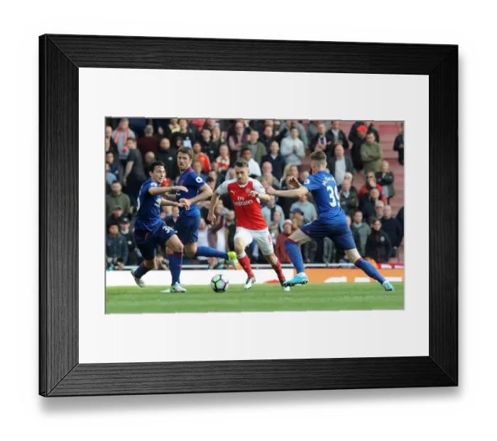 Framed Print : Intense Showdown: Ramsey vs. Darmian & McTominay (Arsenal vs. Manchester United, 2016-17)