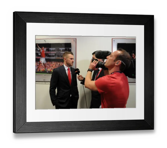 Framed Print : Aaron Ramsey: Arsenal Star's Pre-Match Interview Before Arsenal vs Manchester United (2016-17)