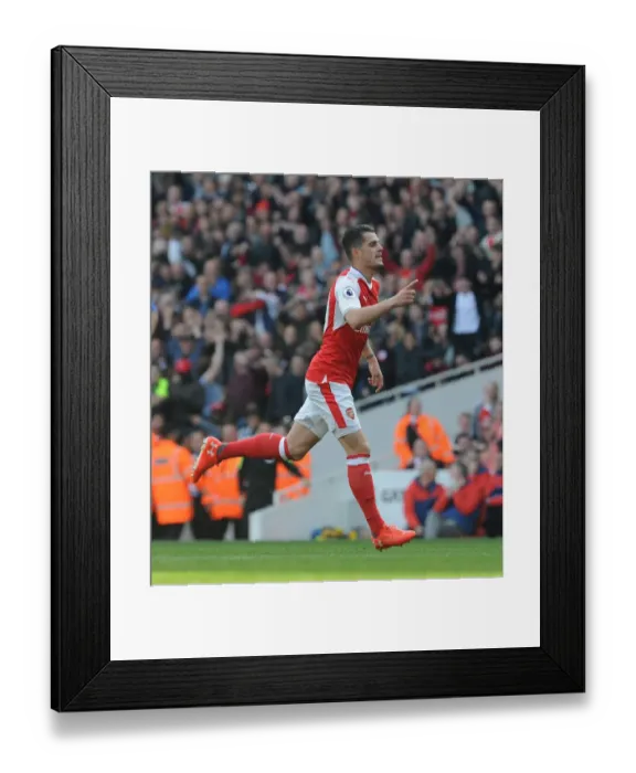 Framed Print : Granit Xhaka Scores First Goal: Arsenal vs Manchester United, Premier League 2016-17 Framed Print : Granit Xhaka Scores First Goal: Arsenal vs Manchester United, Premier League 2016-17