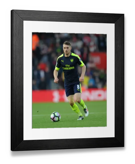 Framed Print : Aaron Ramsey in Action: Southampton vs Arsenal, Premier League 2016-17