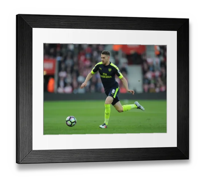 Framed Print : Aaron Ramsey in Action: Arsenal vs. Southampton, Premier League 2016-17 Framed Print : Aaron Ramsey in Action: Arsenal vs. Southampton, Premier League 2016-17