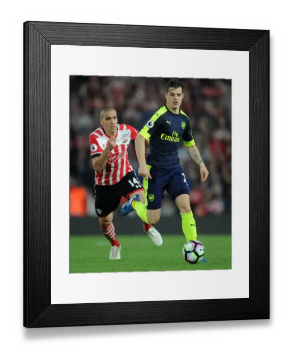 Framed Print : Xhaka vs. Romeu: A Football Rivalry Ignites in the Southampton vs. Arsenal Premier League Clash Framed Print : Xhaka vs. Romeu: A Football Rivalry Ignites in the Southampton vs. Arsenal Premier League Clash