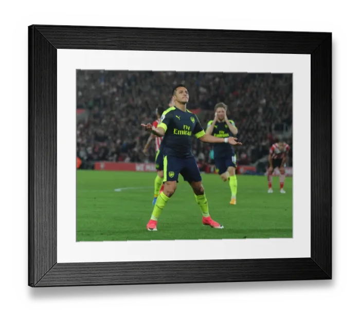 Framed Print : Alexis Sanchez Scores the Opener: Arsenal's Triumph at Southampton (2016-17) Framed Print : Alexis Sanchez Scores the Opener: Arsenal's Triumph at Southampton (2016-17)