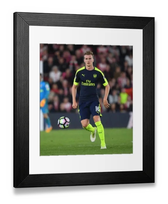 Framed Print : Rob Holding in Action: Southampton vs Arsenal, Premier League 2016-17