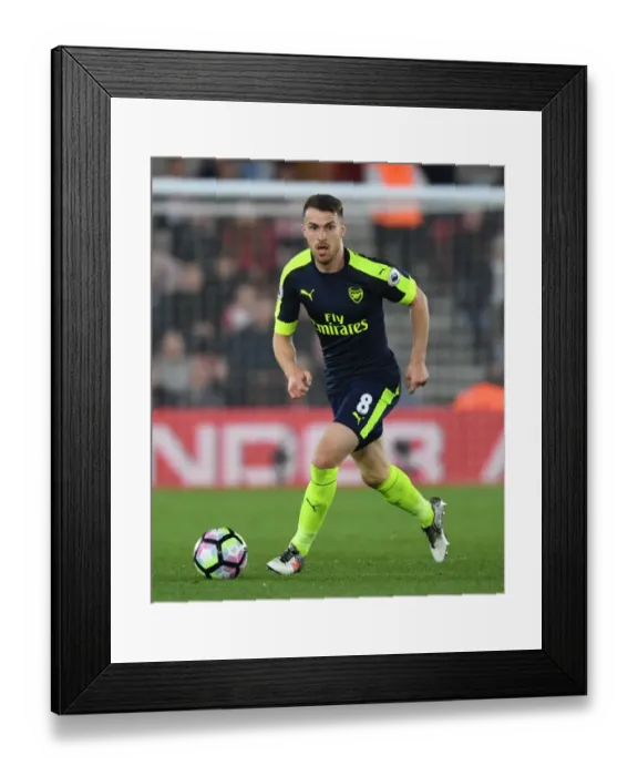 Framed Print : Aaron Ramsey in Action: Southampton vs Arsenal, Premier League 2016-17