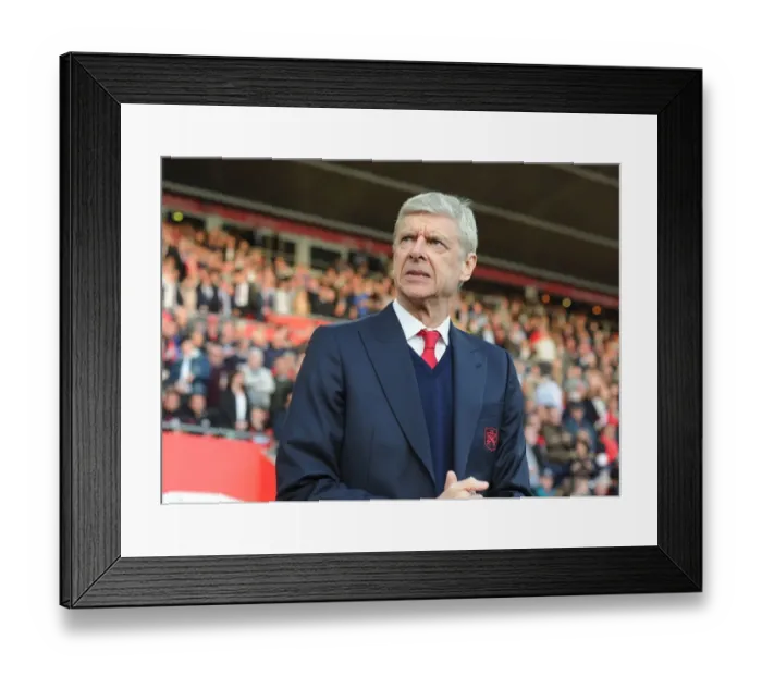Framed Print : Arsene Wenger at Southampton: Premier League Clash between Arsenal and Southampton (May 2017)