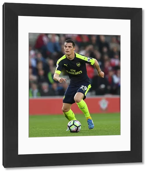 Granit Xhaka: Arsenal's Midfield Maestro in Action vs Southampton (Premier League 2016-17)