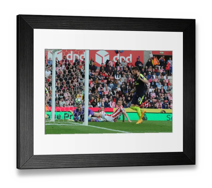 Framed Print : Giroud's Thrilling Goal: Stoke City vs. Arsenal, Premier League (2016-17)